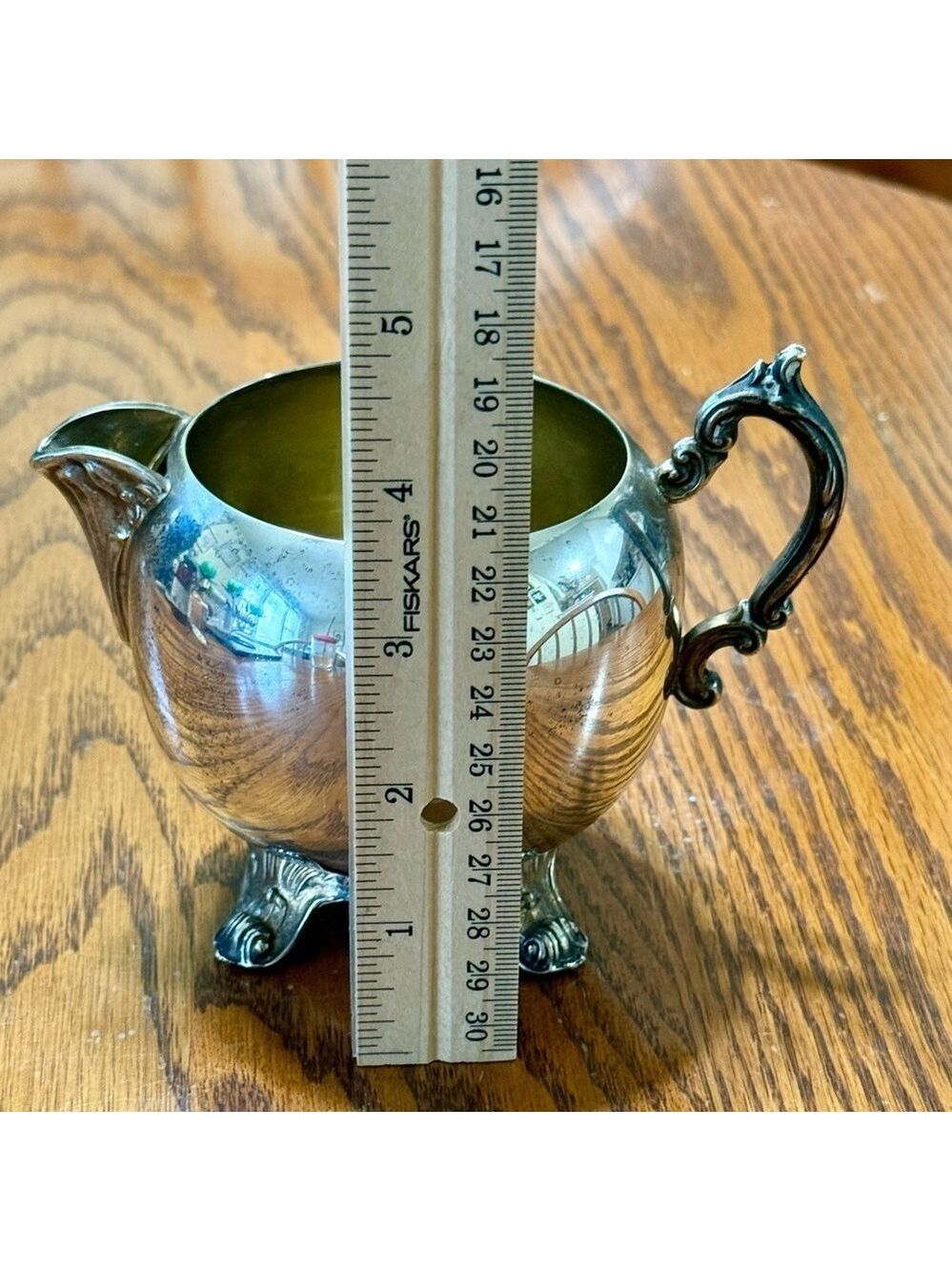 FB Rogers Silver Plated Creamer Ornate Handle Vintage - Picture 8 of 8